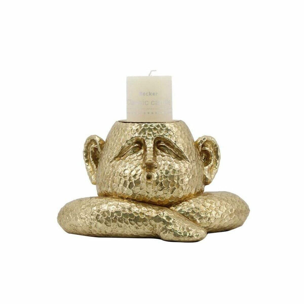 Ljusstakar DKD Home Decor Gyllene Harts 21 x 15 x 12 cm - 2