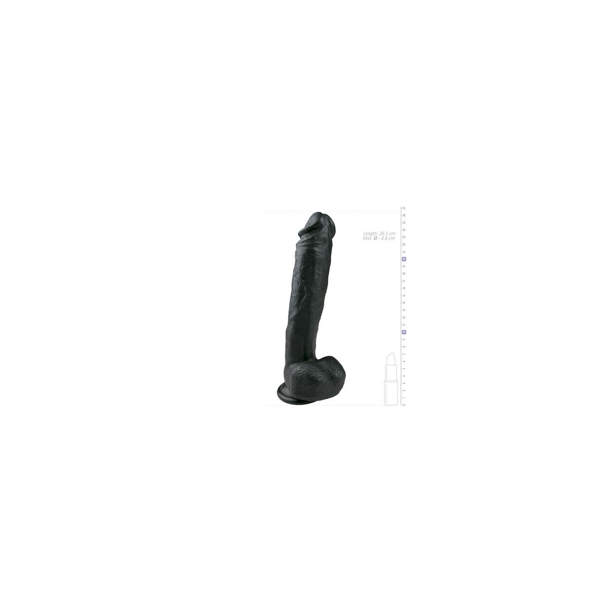 Realistisk dildo EasyToys Svart - 2