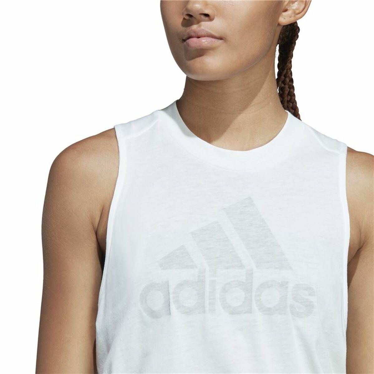 Ärmlös sporttröja Dam Adidas Future Icons 3.0 Vit - 6