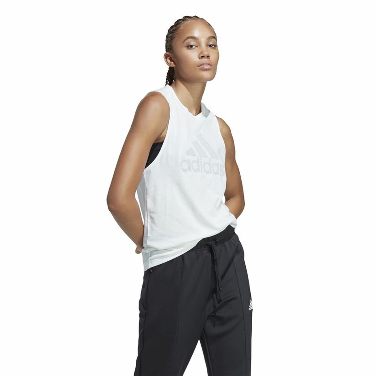 Ärmlös sporttröja Dam Adidas Future Icons 3.0 Vit - 5
