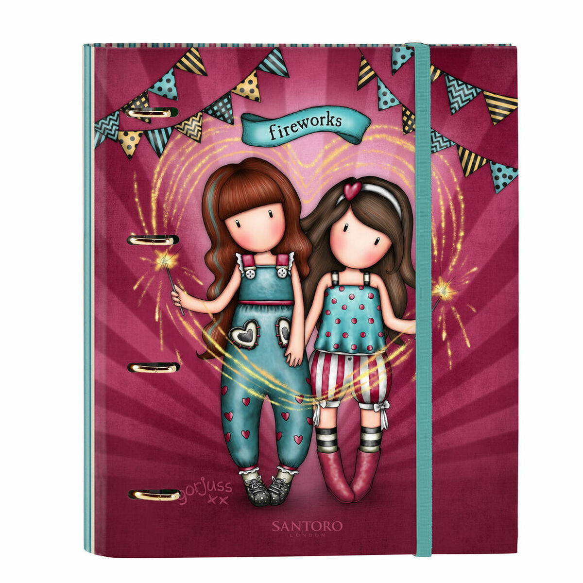 Ringpärm Gorjuss Fireworks Rödbrun (27 x 32 x 3.5 cm) - 3