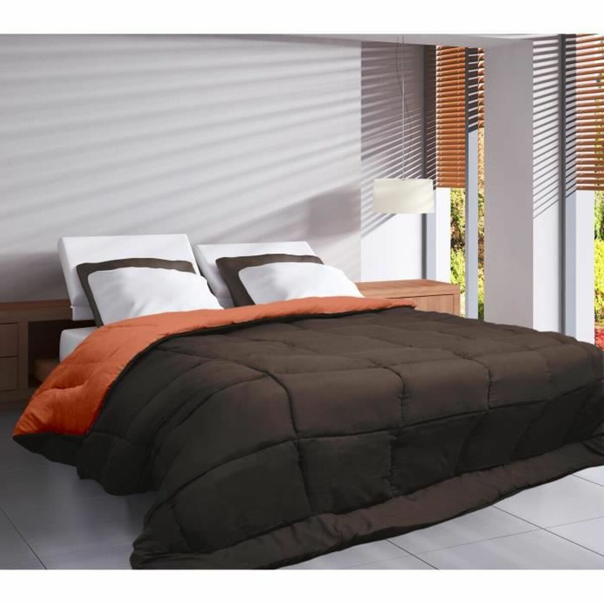 Täcke Poyet  Motte Korall Choklad 400 g /m² 140 x 200 cm - 2