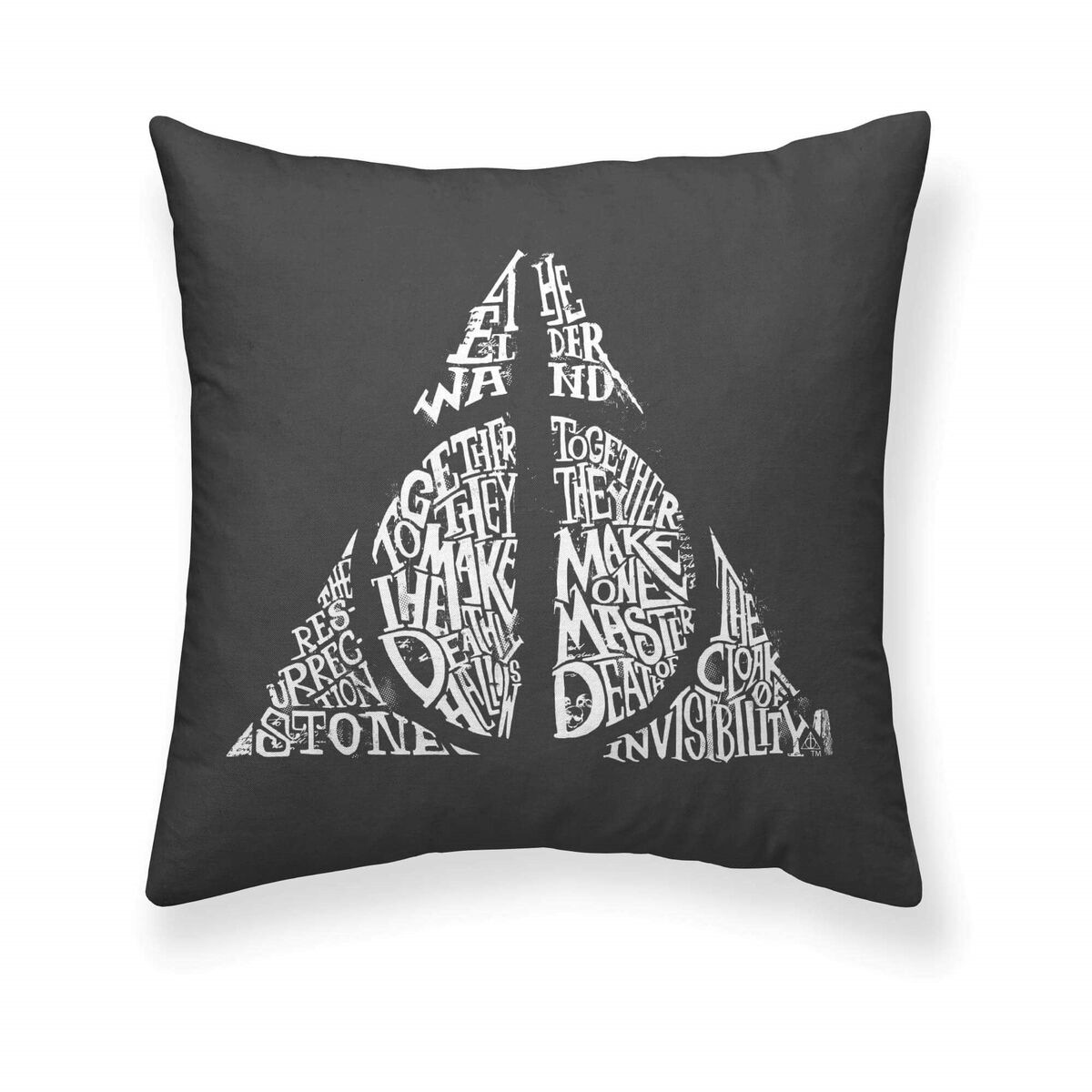 Kuddfodral Harry Potter Dealthy Hallows Svart Multicolour 50 x 50 cm