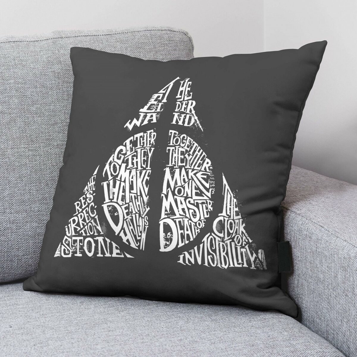 Kuddfodral Harry Potter Dealthy Hallows Svart Multicolour 50 x 50 cm - 2
