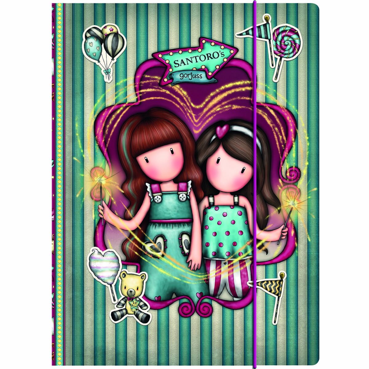Folder Gorjuss Fireworks A4 Rödbrun (24.8 x 9 x 33.4 cm) - 3