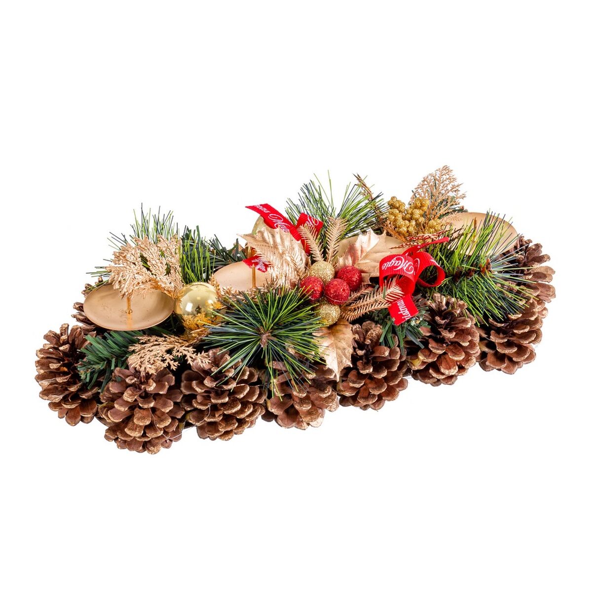 Jul-ljusstake Guld Multicolour Gyllene 35 x 15 x 10 cm - 2