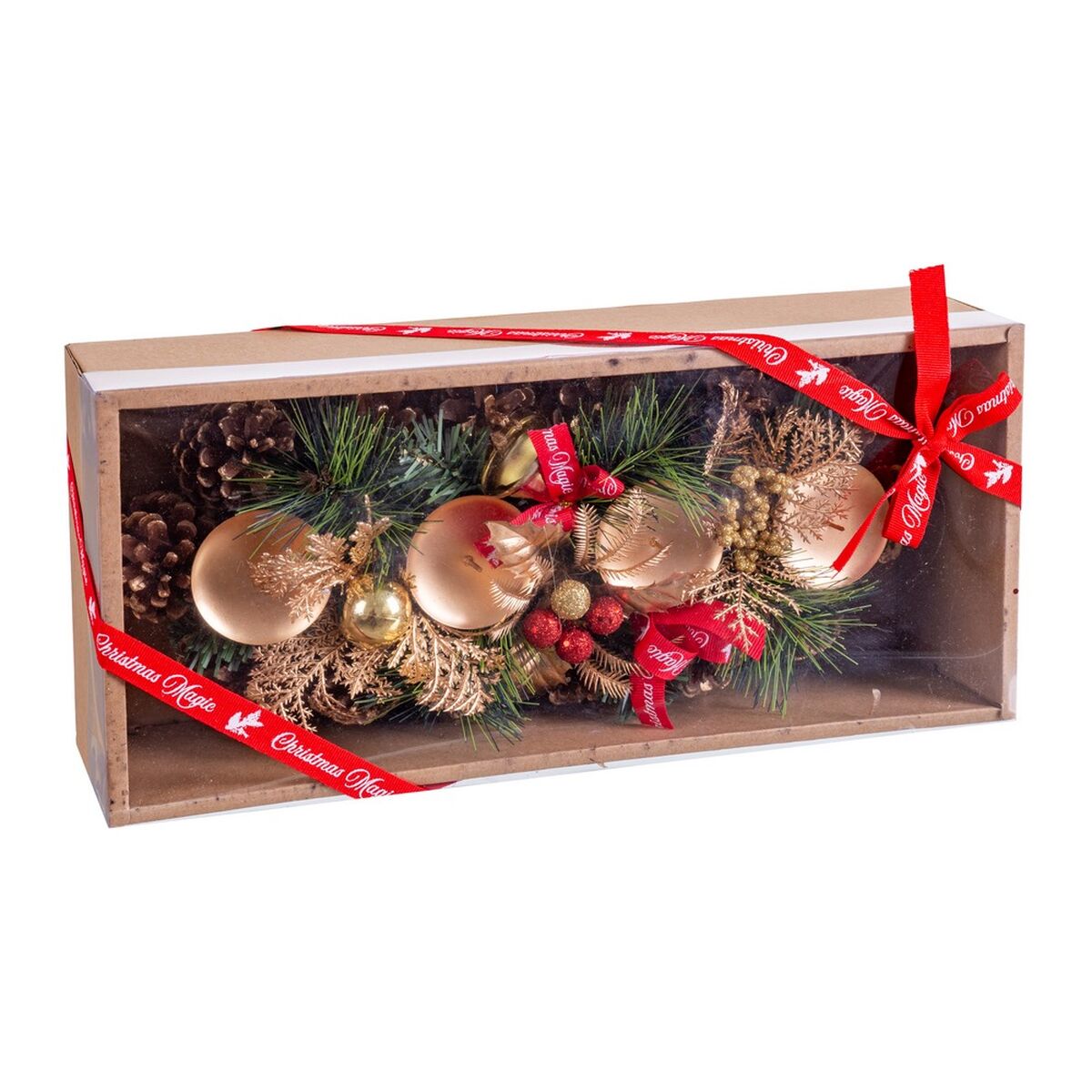 Jul-ljusstake Guld Multicolour Gyllene 35 x 15 x 10 cm