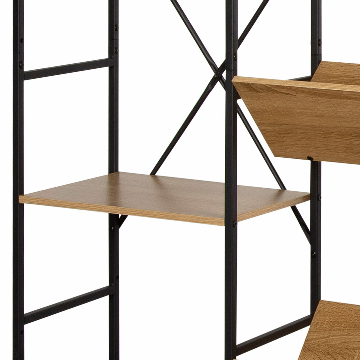 Bokhylla Max Home Stål Melamin spånskiva 125 x 150 x 27 cm - 3
