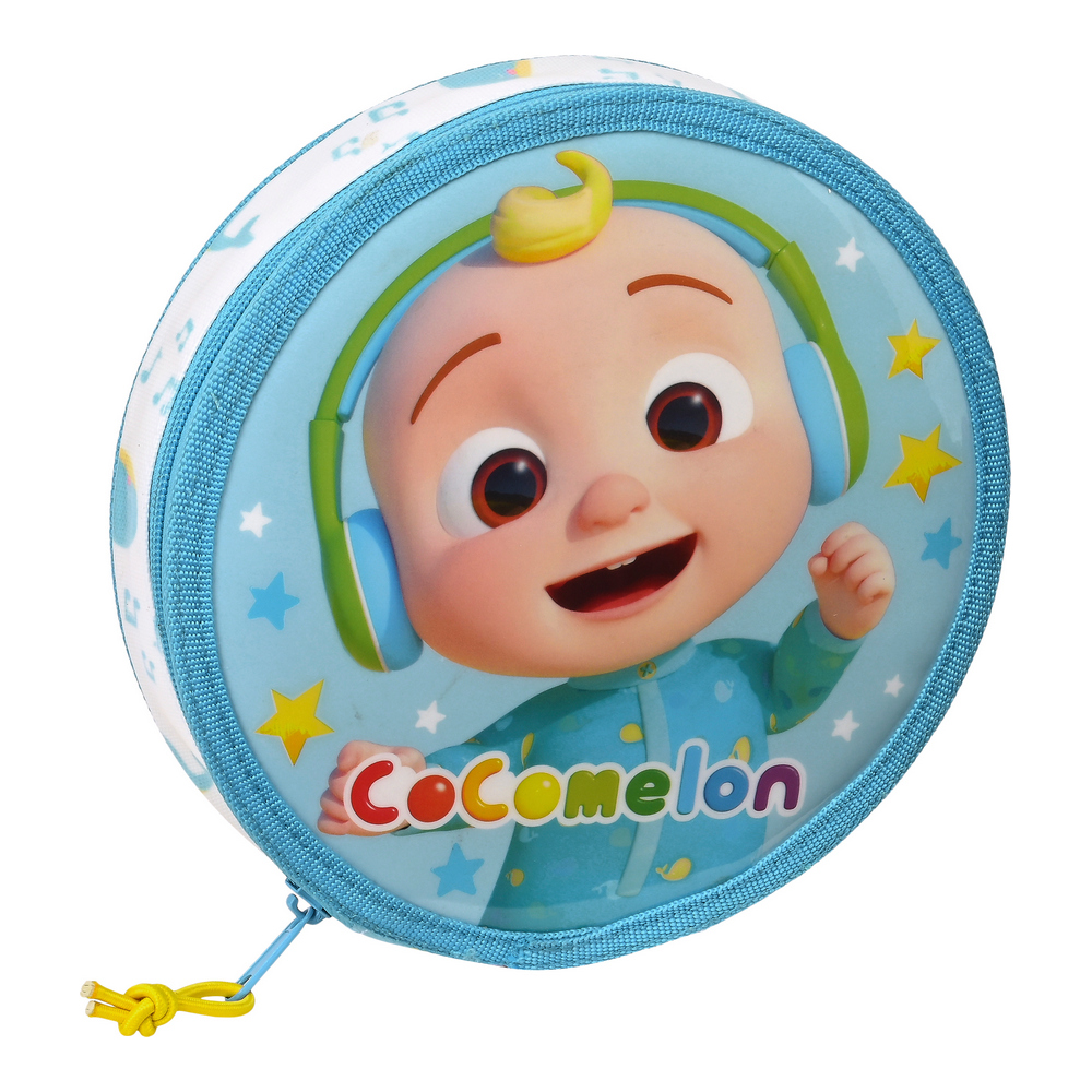 Pennfodral CoComelon Rund Blå Vit Multicolour (18 Delar)