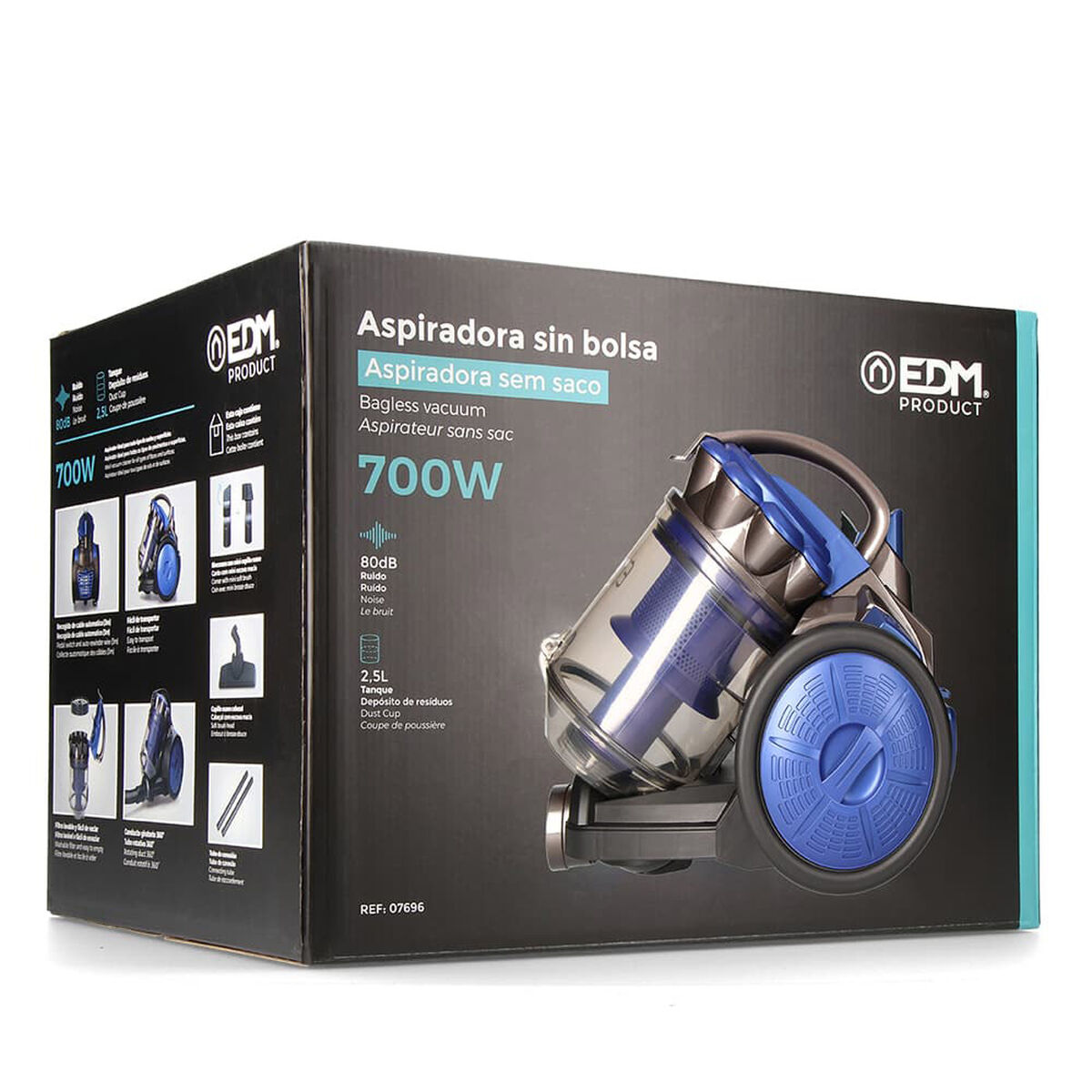 Påsfri Dammsugare EDM 07696 Blå 700 W - 9