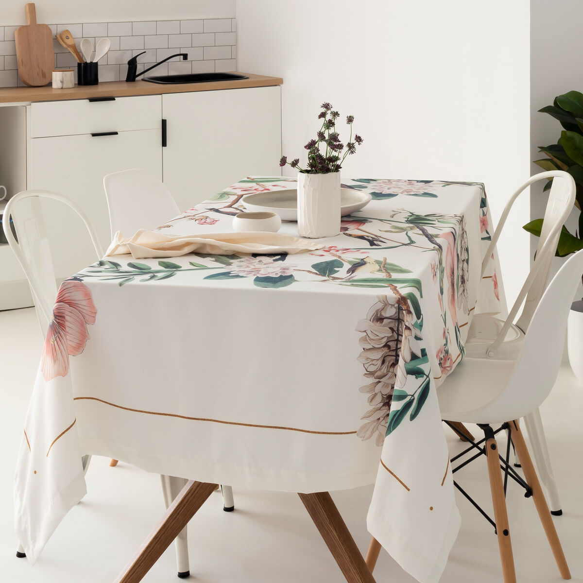 Bordsduk HappyFriday Blooming Multicolour 145 x 150 cm - 2