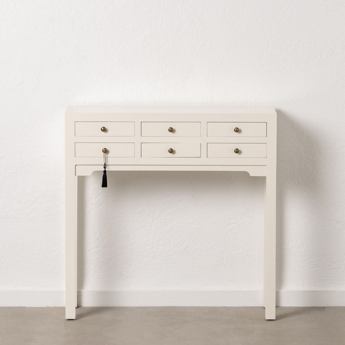 Konsol Vit Granträ Trä MDF 85 x 26 x 85 cm - 8