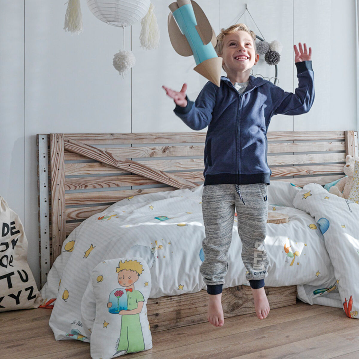Täckslagsset HappyFriday Le Petit Prince Multicolour Säng 80/90 2 Delar - 3