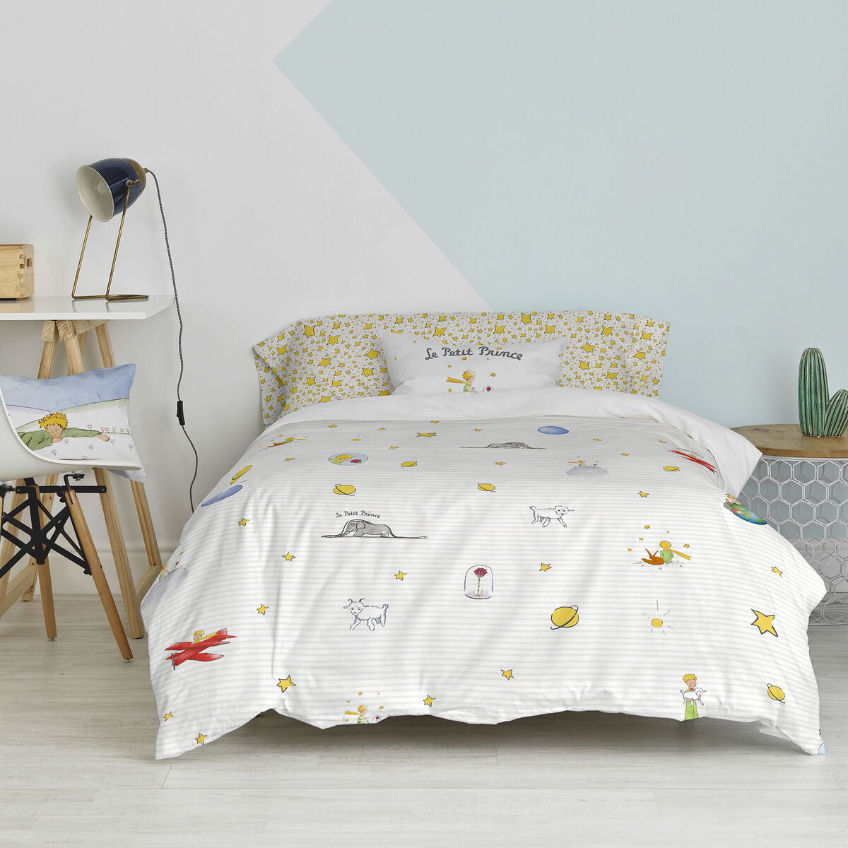 Täckslagsset HappyFriday Le Petit Prince Multicolour Säng 80/90 2 Delar - 4