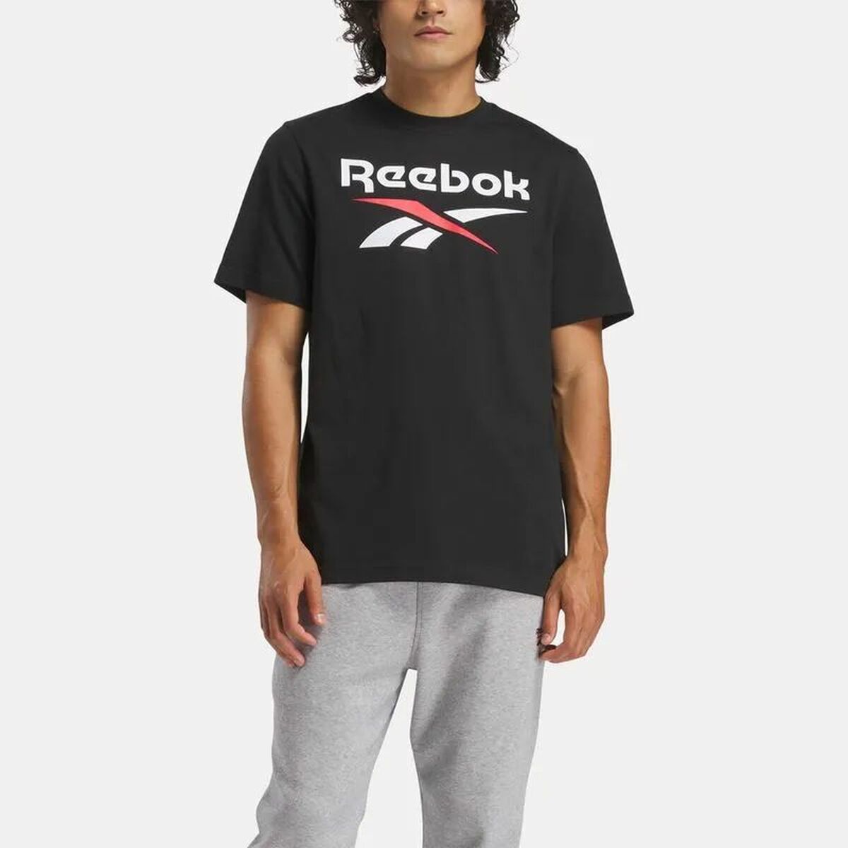 T-shirt med kortärm Herr Reebok Identity Big Svart - 3