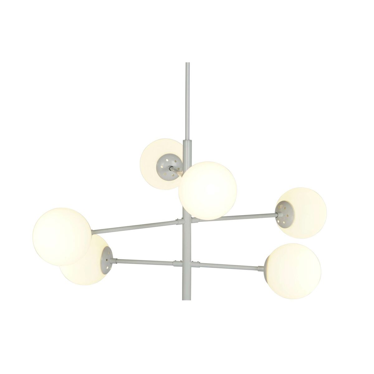 Taklampa DKD Home Decor 96 x 73 x 50 cm Glas Metall Vit 50 W - 5