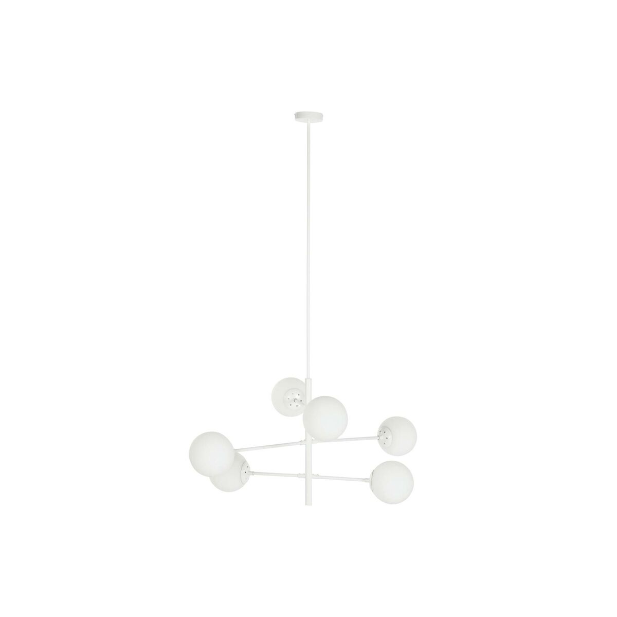 Taklampa DKD Home Decor 96 x 73 x 50 cm Glas Metall Vit 50 W - 9