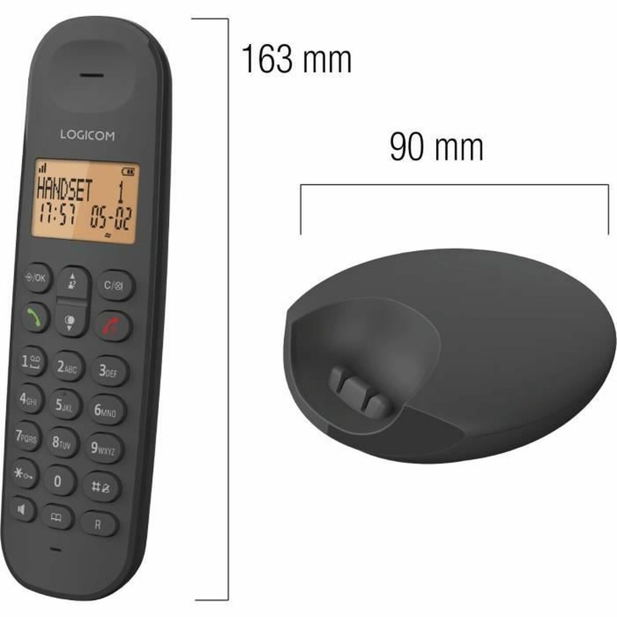 Markkabeltelefon Logicom DECT ILOA 250 DUO Svart - 2