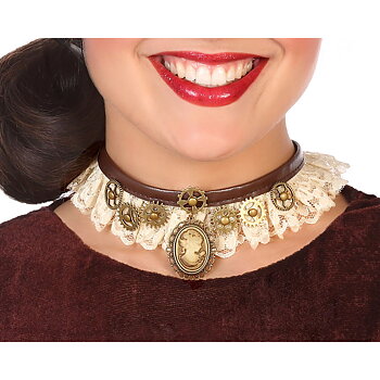 Halsban Gyllene Steampunk Maskeraddräktsaccessoarer