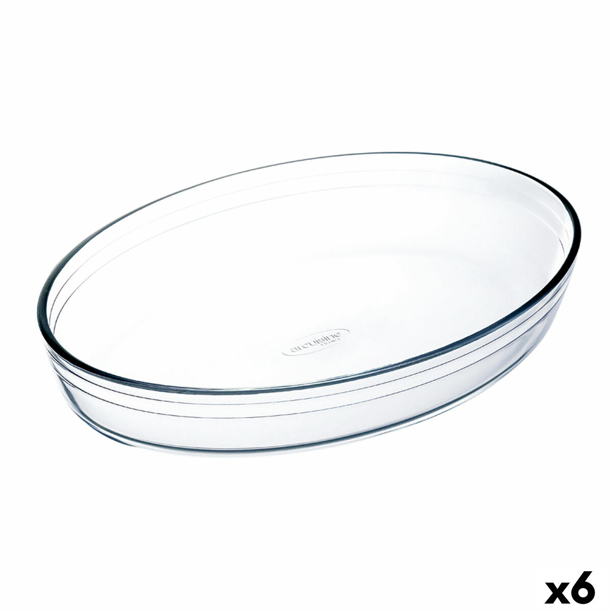 Ugnsform Ô Cuisine Ocuisine Vidrio Transparent Glas Oval 26,2 x 17,9 x 6,2 cm (6 antal) - 4