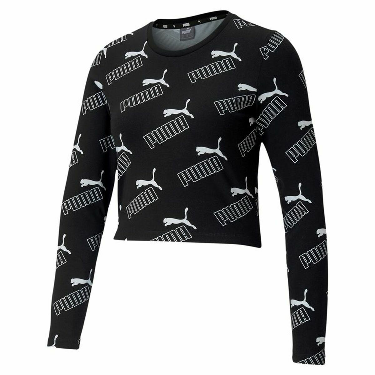 T-shirt med kortärm Dam Puma Amplified AOP LS Fitted  Svart - 2