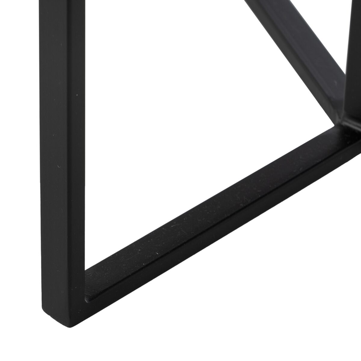 Sidobord Svart Naturell Glas Järn 45 x 45 x 50 cm - 2