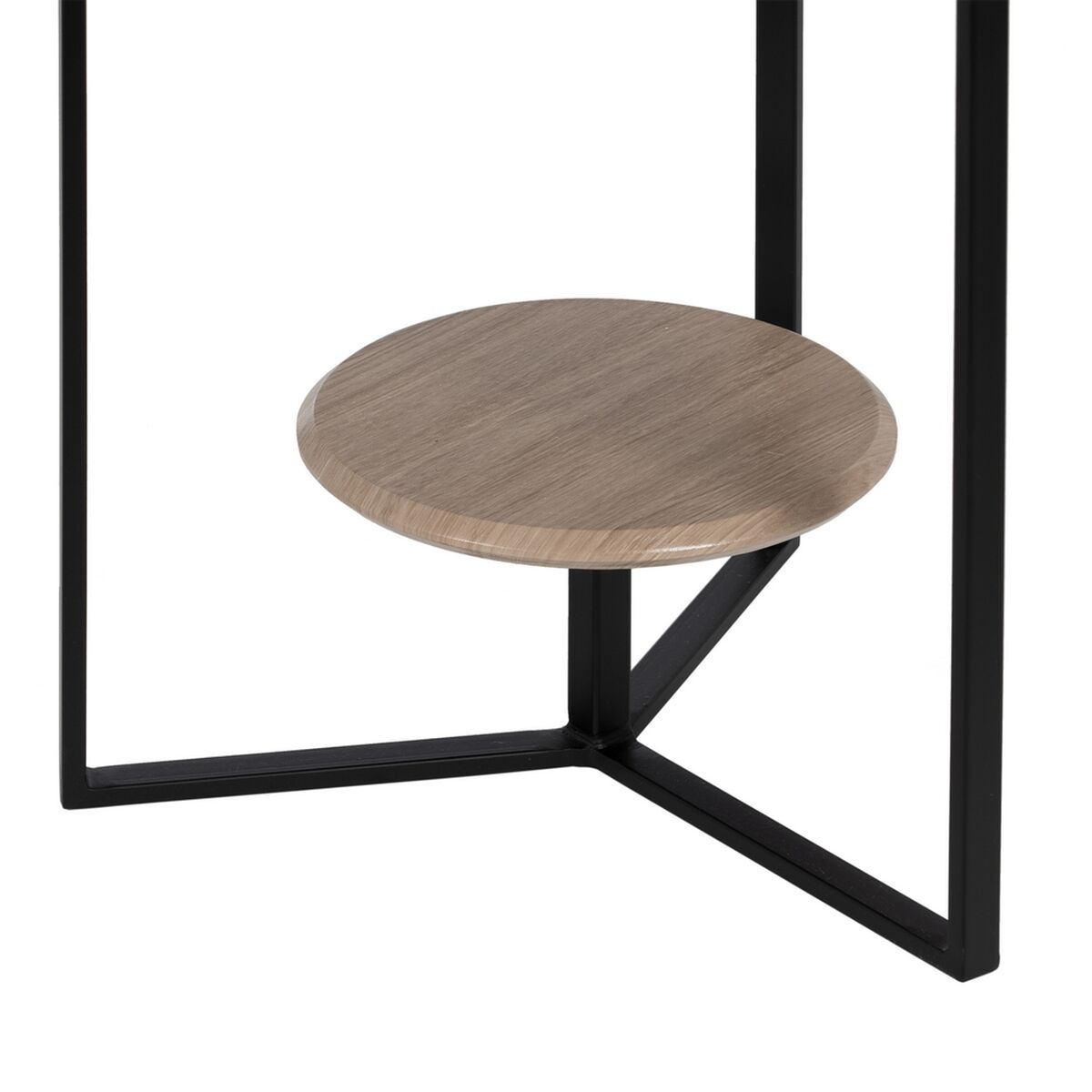 Sidobord Svart Naturell Glas Järn 45 x 45 x 50 cm - 3