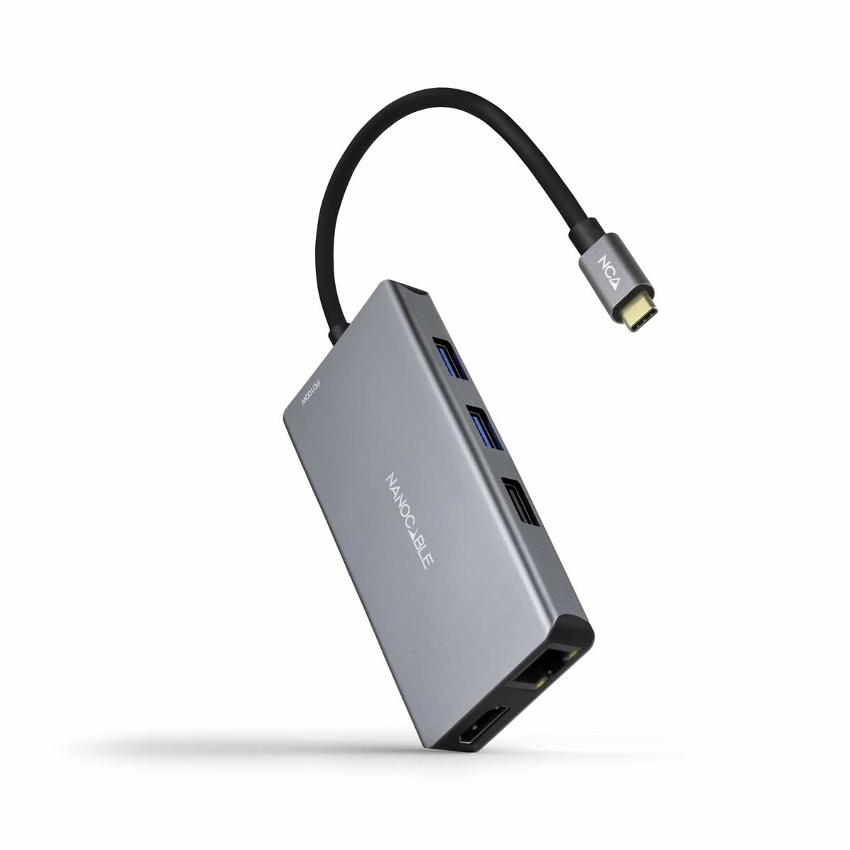 USB-HUB NANOCABLE 10.16.1009 Grå (1 antal) - 2