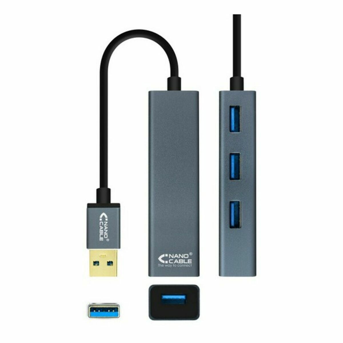 USB HUB 4 Portar NANOCABLE 10.16.4402 USB 3.0 - 2