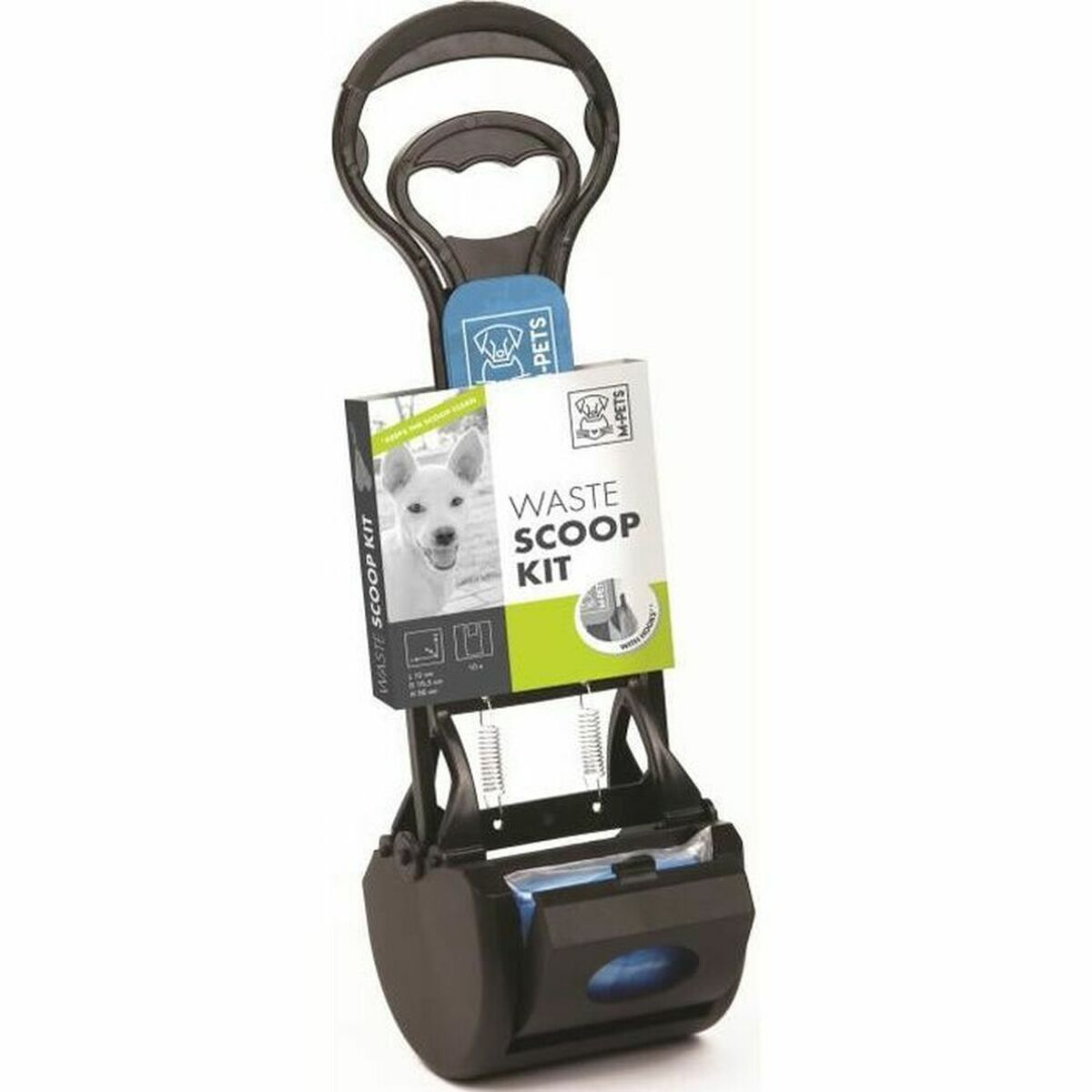 Skyffel MPETS 38 x 12 x 10,5 cm Svart/Blå Plast