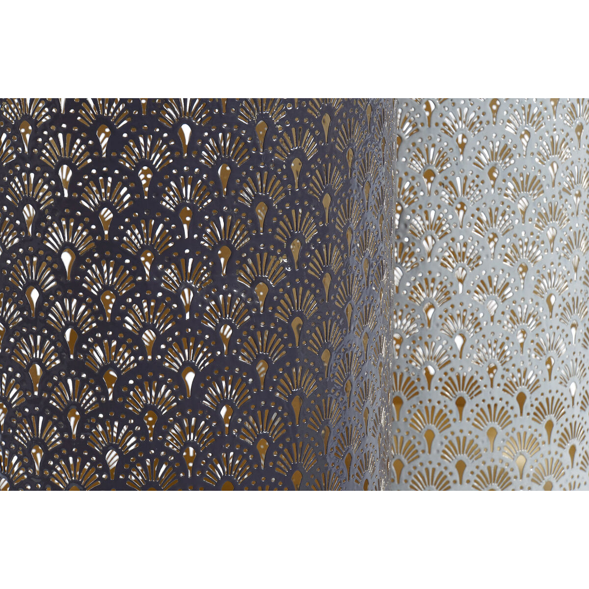 Ljusstakar DKD Home Decor Beige Aluminium 24 x 24 x 57 cm Malva-färg (2 antal) - 6