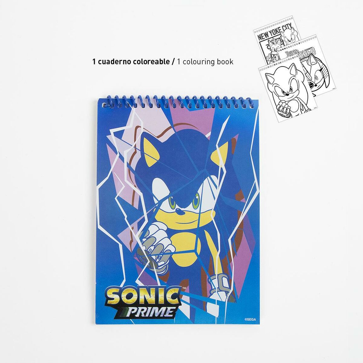 Brevpapper Set Sonic Blå - 3