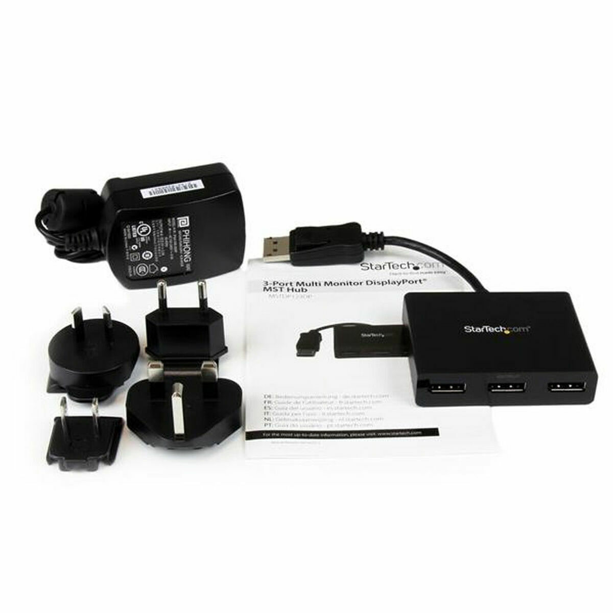 USB-HUB Startech MSTDP123DP Svart - 2