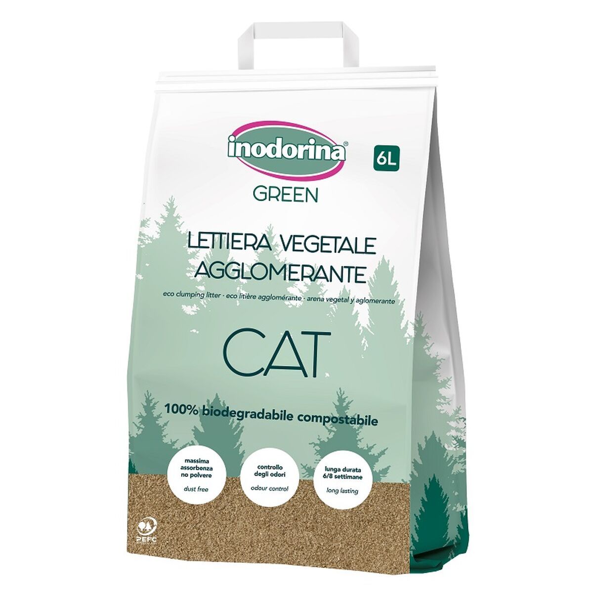 Kattsand Inodorina Utan parfym 6 L
