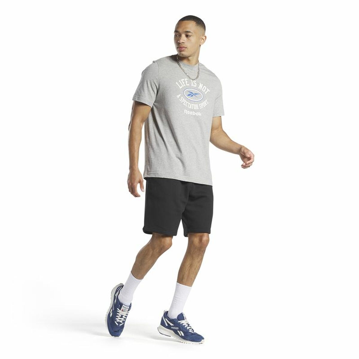 Sporttröja med ärmar Reebok GS Not Spectator Grå - 4