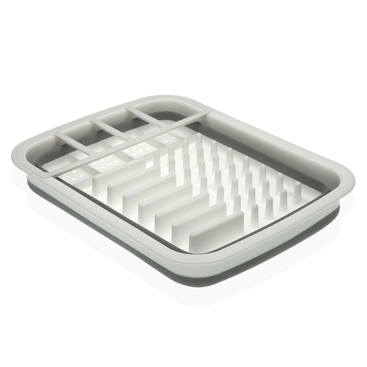 Diskställ Versa Vit Hopfällbar polypropen 29,3 x 11,5 x 37,8 cm - 2