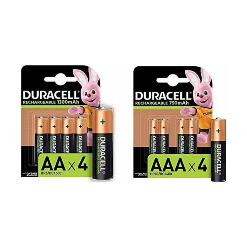 Laddningsbara Batterier AA DURACELL 1300 mAh - 5