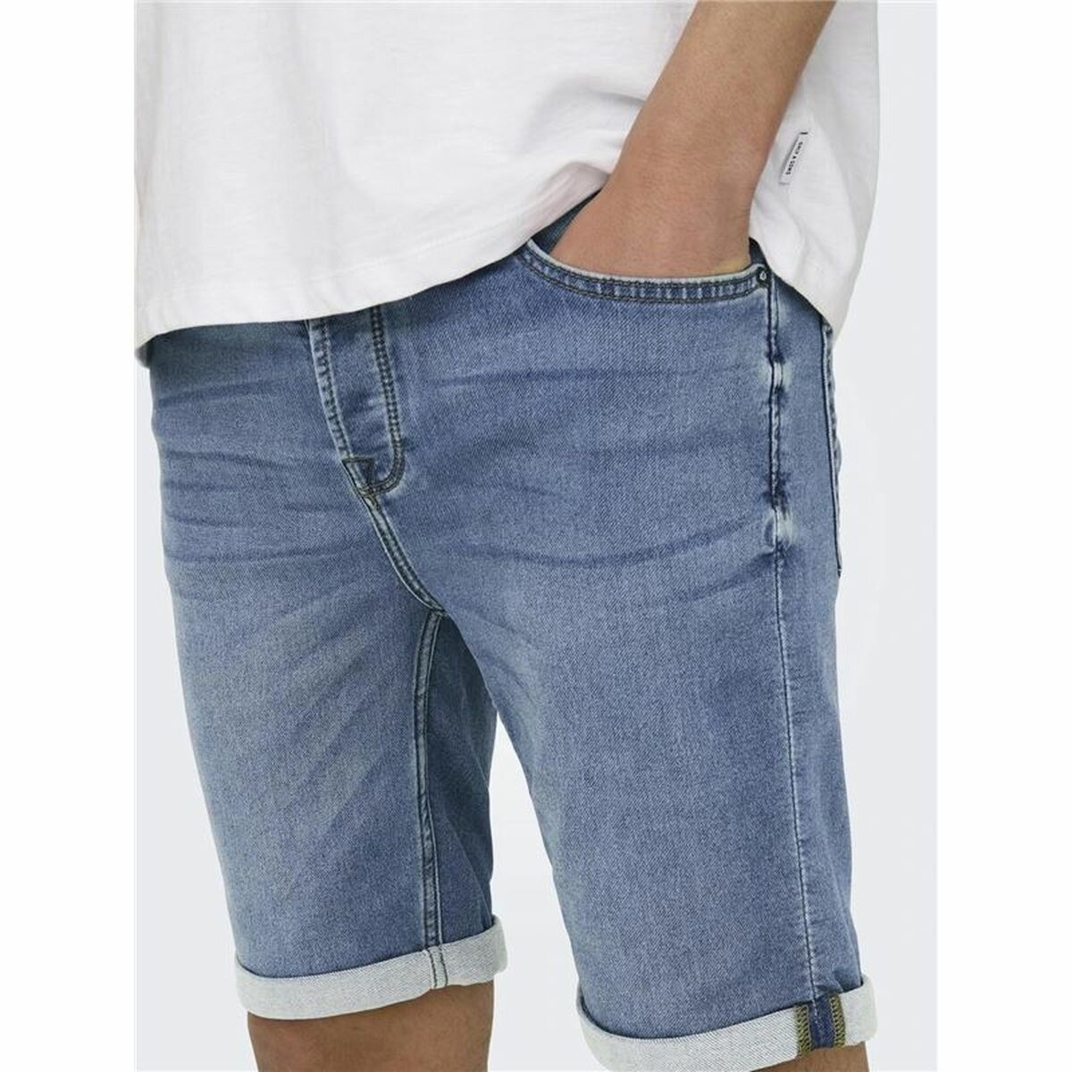 Herr Jeans Shorts Only & Sons Onsply 8584 Blue Denim Blå - 6