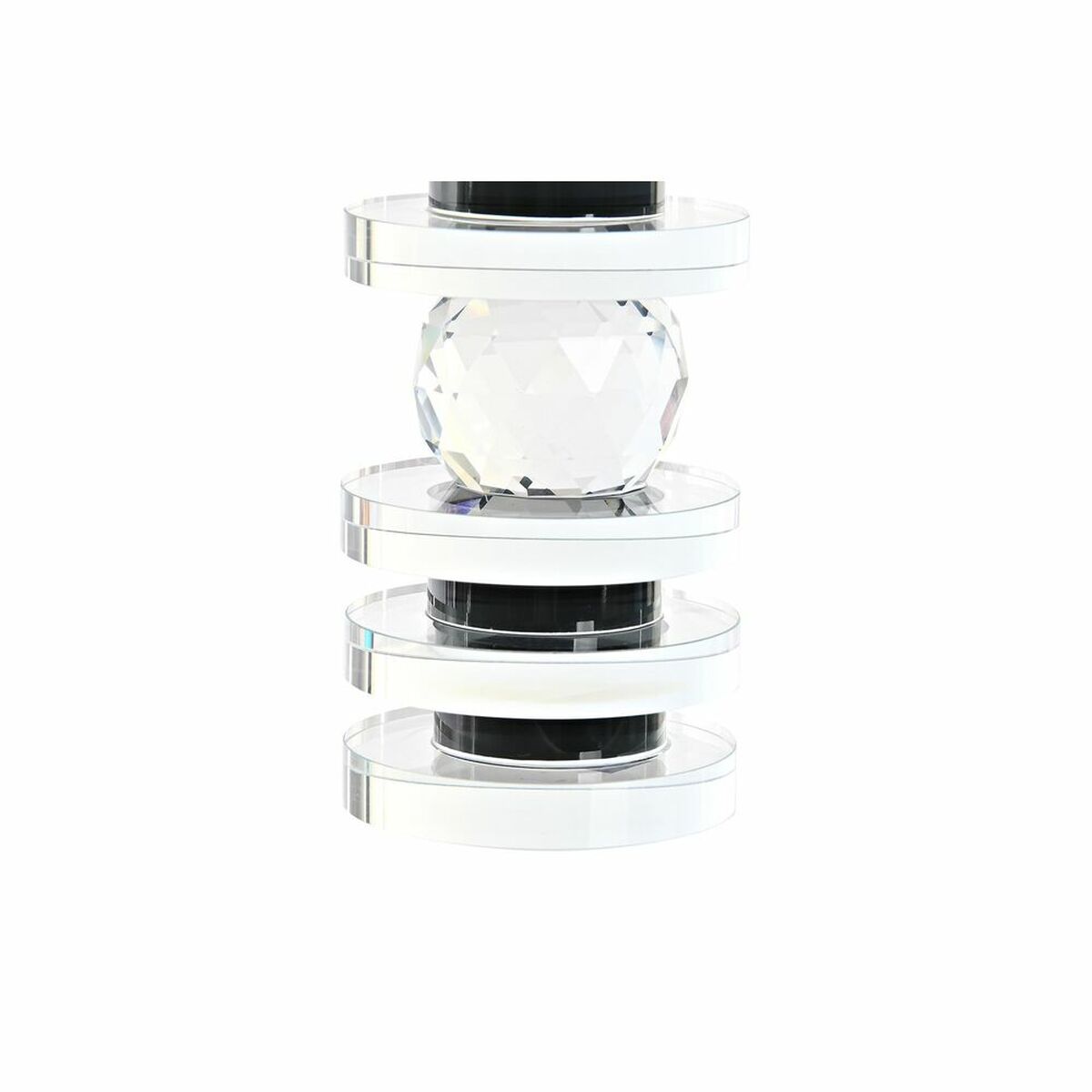 Ljusstakar DKD Home Decor Blå Svart Glas 6 x 6 x 16 cm - 4