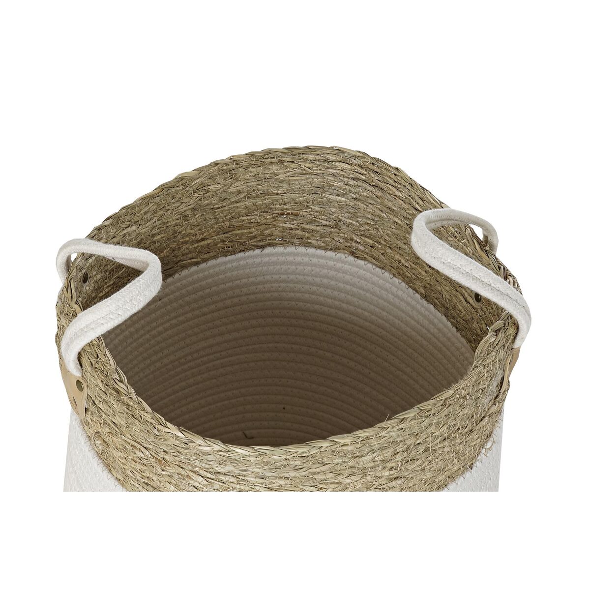 Korg - set DKD Home Decor Vit Brun Naturliga fibrer 41 x 41 x 52,5 cm - 7