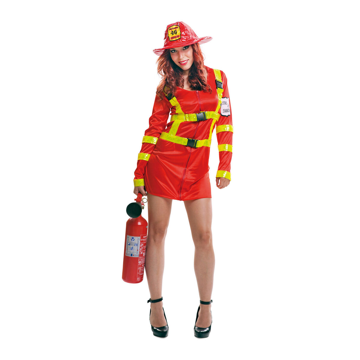Maskeraddräkt vuxna My Other Me Kvinnlig brandman XXXL - 4