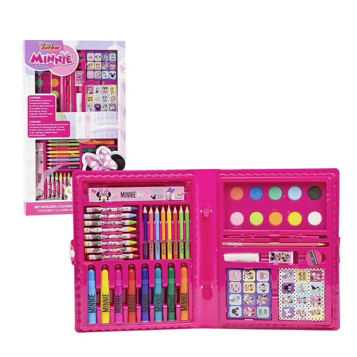 Brevpapper Set Minnie Mouse Portfölj Rosa