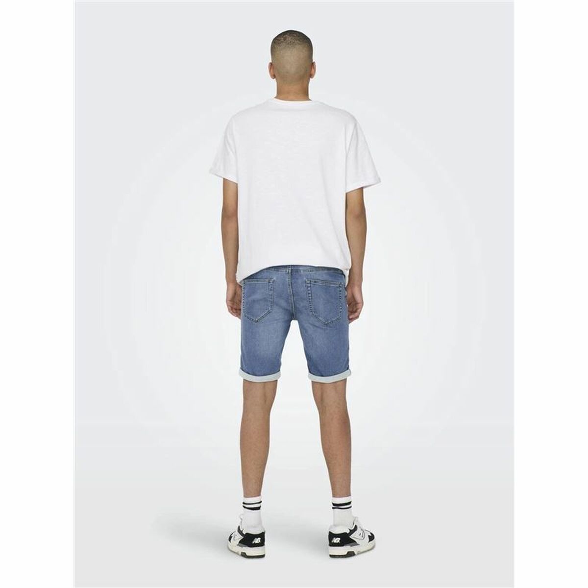 Herr Jeans Shorts Only & Sons Onsply 8584 Blue Denim Blå - 4