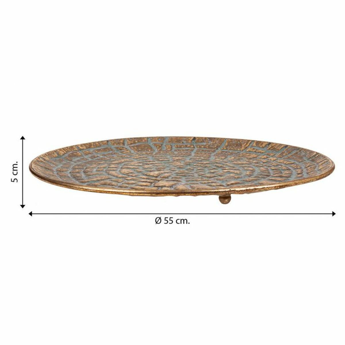 Bordsdekoration Alexandra House Living Gyllene Järn 55 x 5 x 55 cm - 6