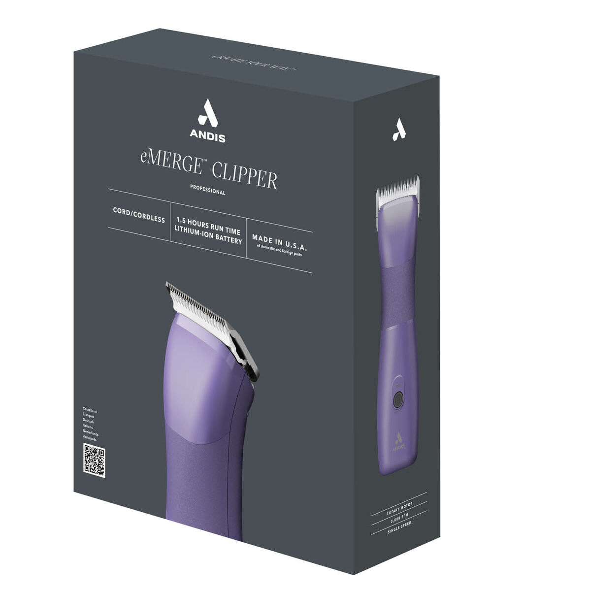 Pälsklippare för husdjur Andis EMERGE Clipper Purpur - 4