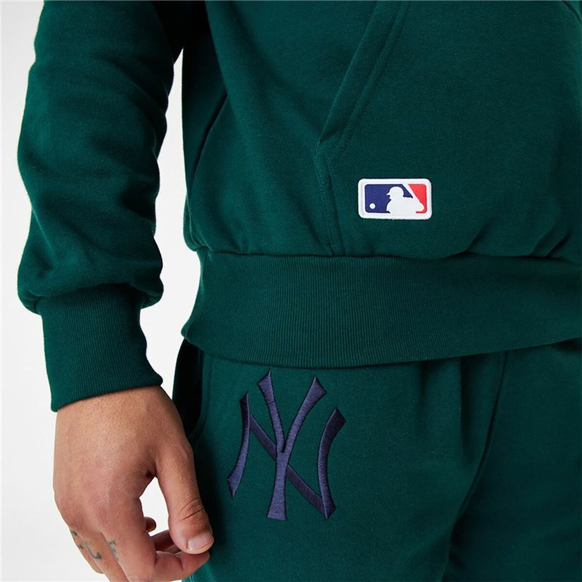 Tröja med huva Barn New Era League Essentials New York Yankees Mörkgrön - 3