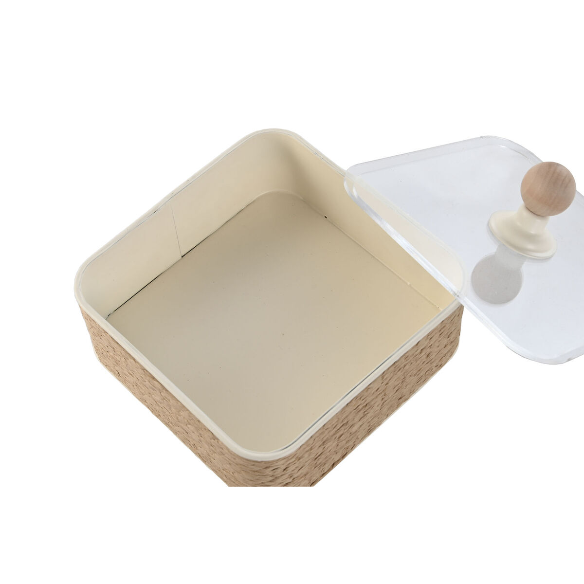 Smyckeskrin Home ESPRIT Ljusbrun Metall 16 x 16 x 11 cm (2 Delar) - 2