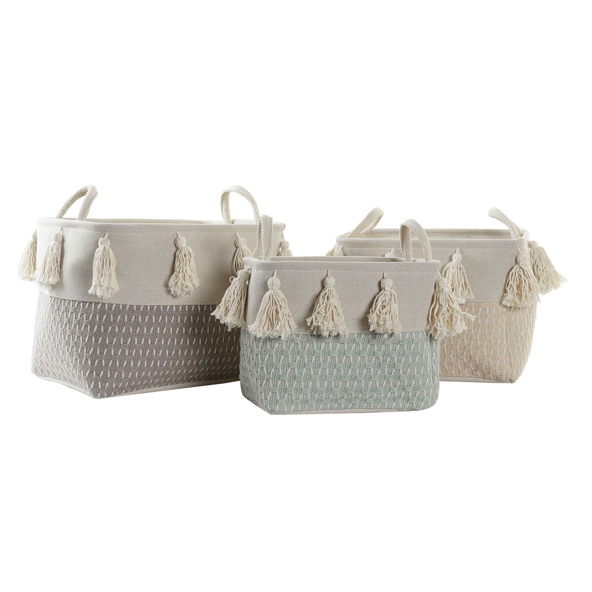 Korg - set DKD Home Decor Polyester Frans (40 x 30 x 30 cm) - 7