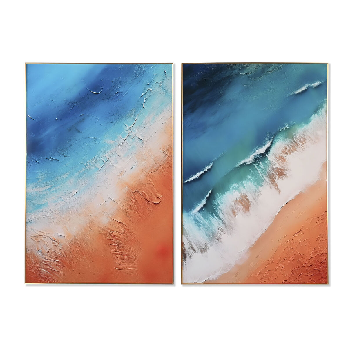 Tavla Home ESPRIT Modern Strand 80 x 3 x 120 cm (2 antal)