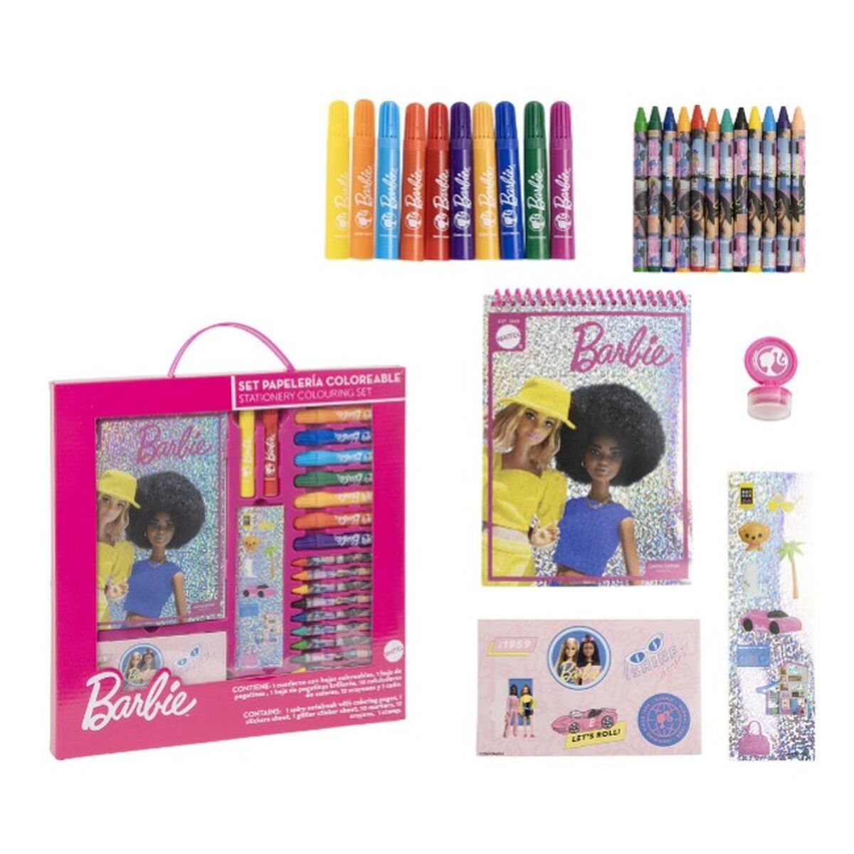 Brevpapper Set Barbie Rosa
